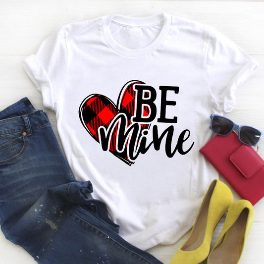 Couple Love Printed Short-sleeved T-shirt Men's And Women's Trend